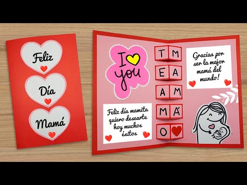 🌷Tarjeta POP UP día de la madre🌷 DIY hecho a mano 😍 Mother's Day Card 💖