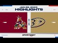 NHL Highlights Coyotes Vs Ducks January 28 2023