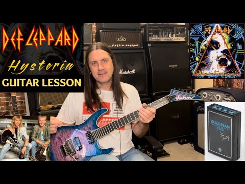 How To Play Hysteria By Def Leppard - Guitar Lesson - With A Rockman!