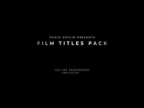 Apple Motion Template: Film Titles Pack for FCPX