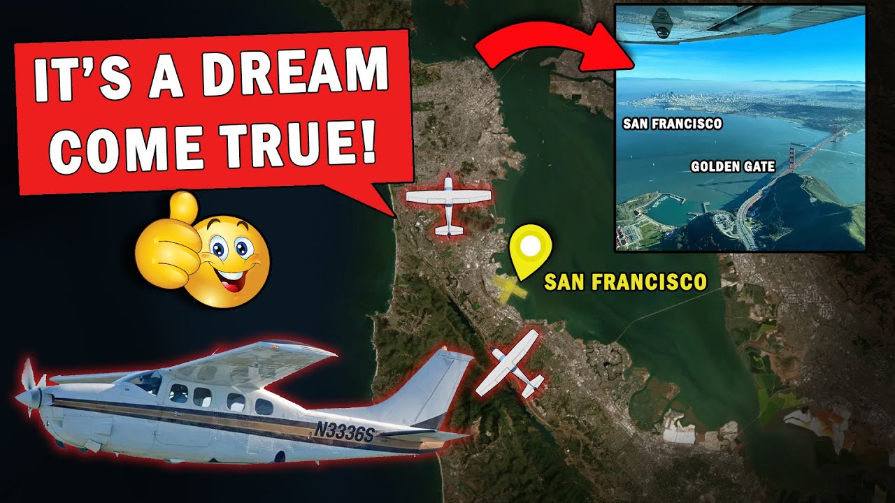 Pilot Flying over Downtown San Francisco | A Texan Dream COME TRUE!