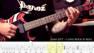 JOAN JETT - I love Rock N Roll [GUITAR COVER + TAB]