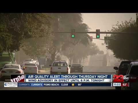Strong winds and blowing dust cause dangerous weather conditions