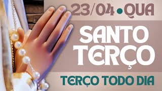 TERÇO DE HOJE 23/04/2025 - QUARTA FEIRA  MISTÉRIOS GLORIOSOS SANTO TERÇO PELA ALMA DO PAPA FRANCISCO
