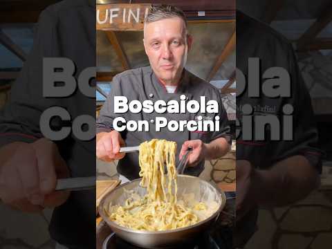 BOSCAIOLA AI FUNGHI PORCINI #chefrufini #funghiporcini #fettuccineaifunghi #pastaallaboscaiola