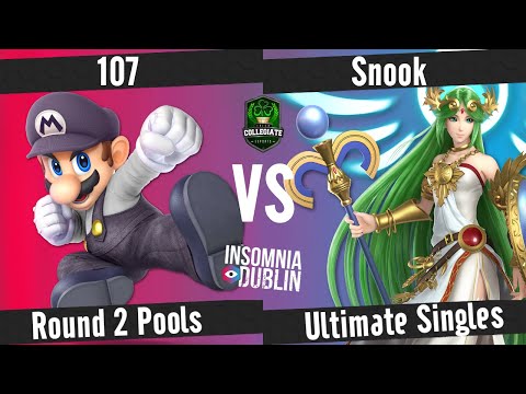Insomnia Dublin Smash Ultimate - One O'Seven(Mario) vs Snook(Palutena) - Round 2 Pools