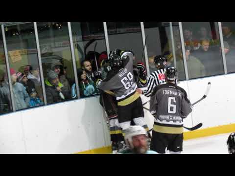 Hluboká n.Vltavou Knights - HC Milevsko 6:3, 3.ČF 2018-19 (gól Robina Rákosníka)
