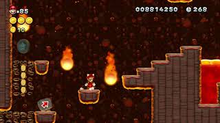 NSMBU Deluxe: Firefall Cliffs - Speedrun: 0:03:19 Mario