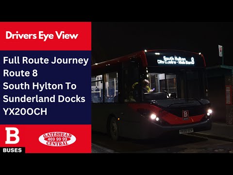 FULL ROUTE JOURNEY | Nexus Bus Route 8 - South Hylton to Sunderland Docks | YX20OCH