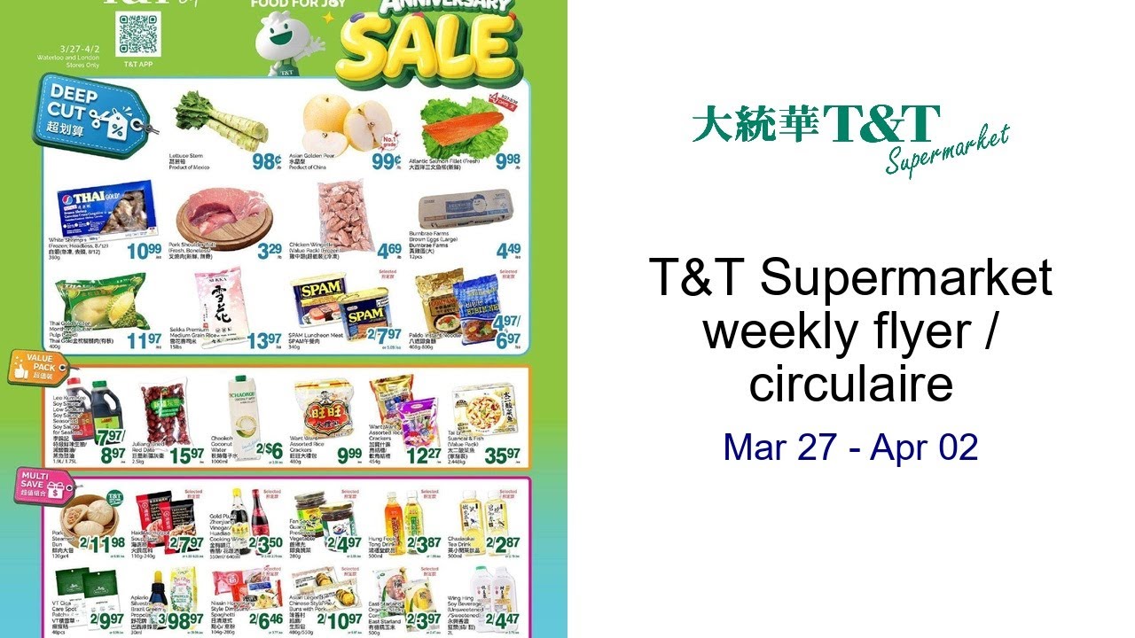 T&T Supermarket weekly flyer / circulaire Mar 27 - Apr 02