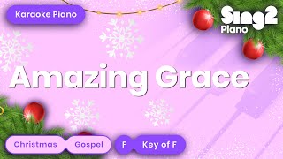 Amazing Grace (Key of F - Piano Karaoke Instrumental)