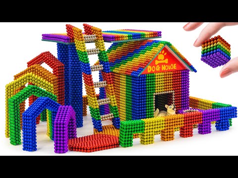 Magnet Challenge - Build Tiny Dog House From Magnetic Balls| ASMR Videos 4K| DIY Magnet Challenge