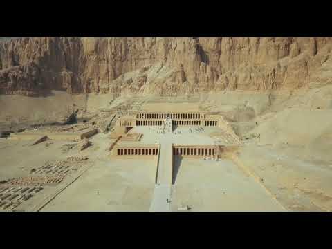 Rare aerial footage of Hatshepsut Temple - Valley of the Queens - Luxor