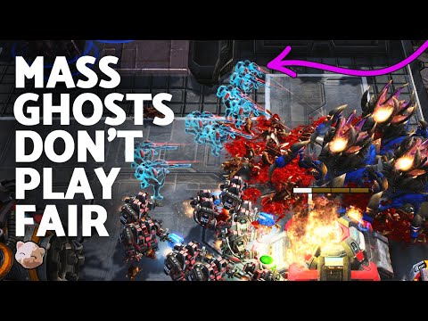 StarCraft 2 - Mass Ghosts are IMBA against F2 Zergs | Diamond in the Ruff #71