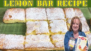 lemon bar recipe made with cake mix