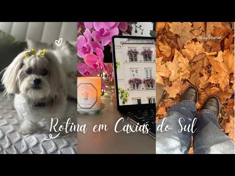 Minha ROTINA REAL em CAXIAS DO SUL: Um dia comum na Serra Gaúcha, café, livros e Belinha ☕🍂🐶