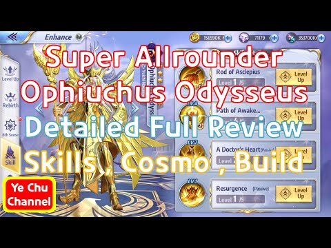 Saint Seiya: Awakening (SEA) - Ophiuchus Odysseus Full Test Review Skills,Cosmo,Build 각성 오퓨크스 리뷰