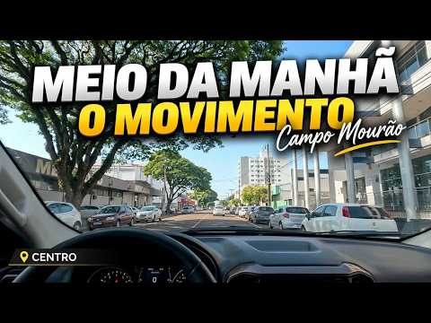 O Centro de Campo Mourão em Plena Manhã: Movimento Real