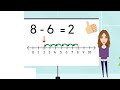 Subtraction Using Number Line Simple Subtraction Easy Math Kids Math