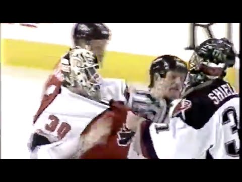 Flyers and Sabres Line Brawl 1997 Playoffs