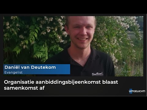 Uitgelicht! 17-12-2020 - Initiatiefnemer Daniël van Deutekom over verbod gebedsbijeenkomst in Kampen