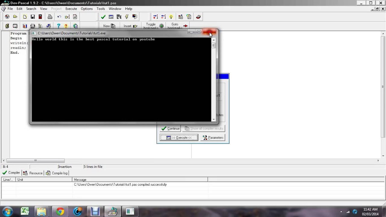 Pascal tutorial 1