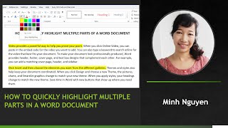 How to highlight multiple parts at once in a Word document