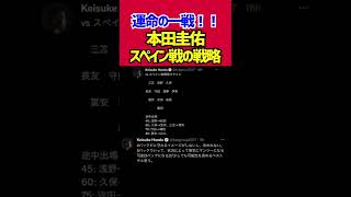 本田圭佑の考えるスペイン戦の戦略！#カタールw杯