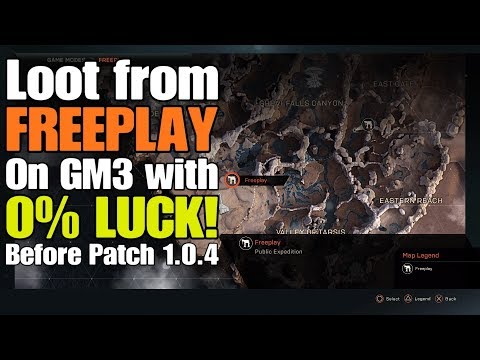 Anthem - Loot from Freeplay on GM3 with 0% LUCK! (Before Patch 1.0.4)