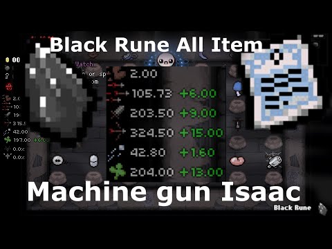Black rune all items in the game Kill everything in 0,2 second | The binding of isaac : Repentance |