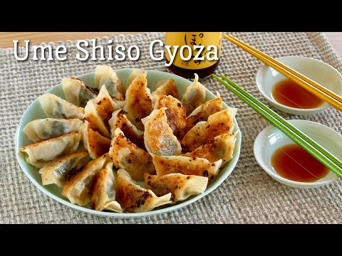 5 Ingredients! Ume Shiso Chicken Gyoza Dumplings (梅しそ鶏餃子 Healthy Jiaozi Recipe) | OCHIKERON