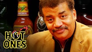 Hot Ones - Neil DeGrasse Tyson Explains The Universe While Eating Spicy Wings