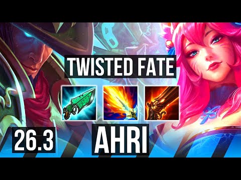 TWISTED FATE vs AHRI (MID) | Perfect KDA: 9/0/9 | KR Master | 26.3