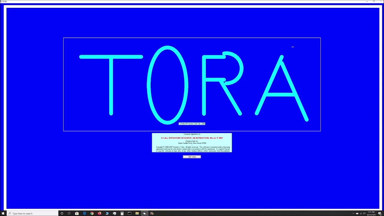 How to solve Linear Programs (goal programming) in TORA