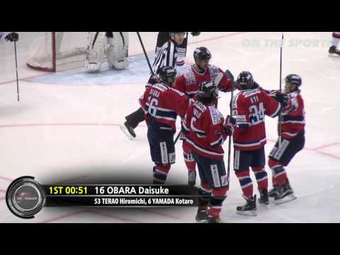 GOAL | OBARA Daisuke | 2016. 1. 30 | Oji Eagles - Daemyung Sangmu | Asia League Ice Hockey 2015-2016