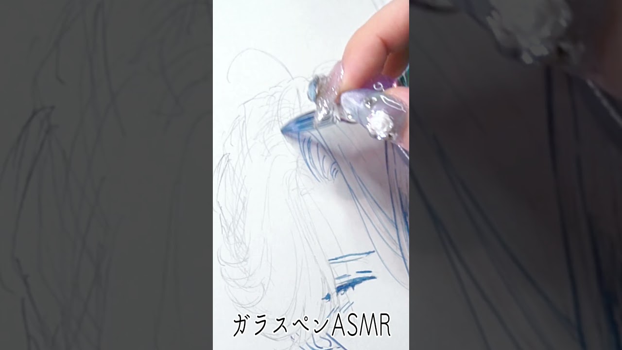 ガラスペンで夏祭りの絵を描く音🍹Satisfying Glass Pen sound #ASMR #イラストメイキング  #manga #sh