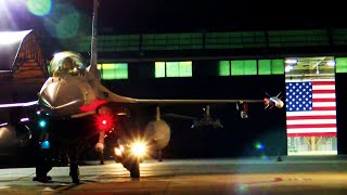 Absolutely STUNNING AFTERBURNER TAKEOFFS! F-16 Fighter Jets At Night!