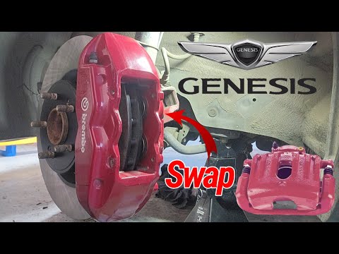 EASY! Big Brake Caliper Install Hyundai Genesis #brembo #diy #mechanic