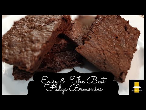 Quick & Easy 6 Ingredients Fudge Brownies by AK| (Urdu/Hindi & English)