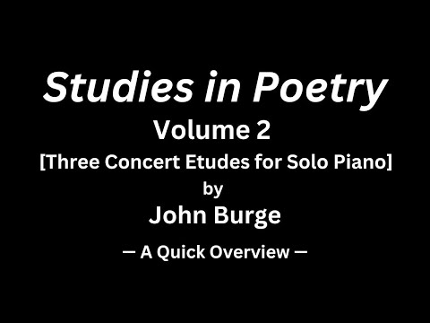 Studies in Poetry, Vol. 2 by John Burge — Quick Overview