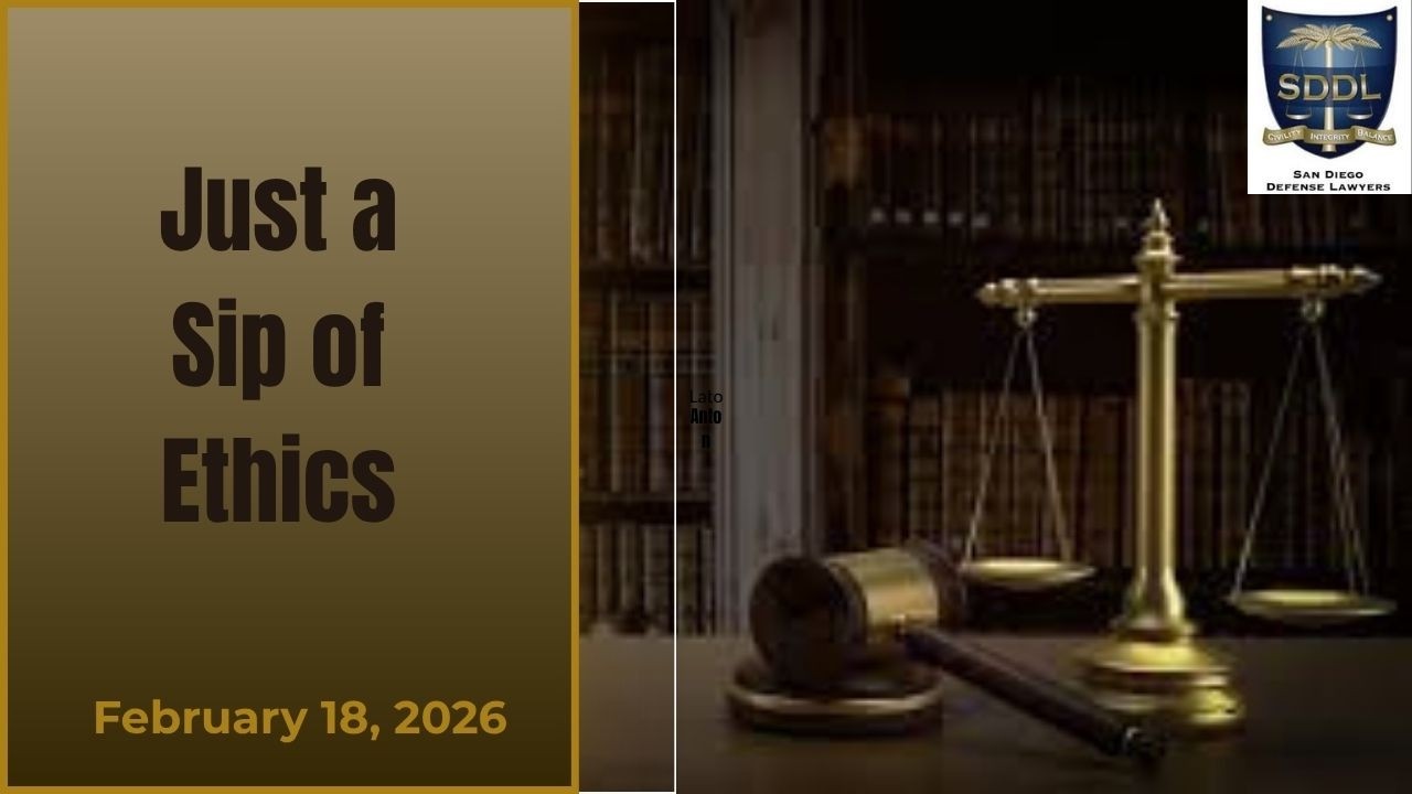 Just a Sip of Ethics -- February 18, 2026