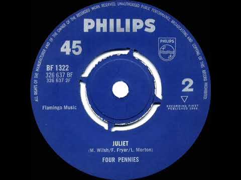 1964 Four Pennies - Juliet (#1 UK hit)