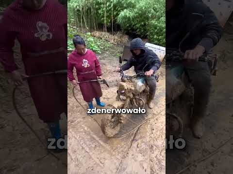 Musiała umyć cały motocykl i syna! 😮