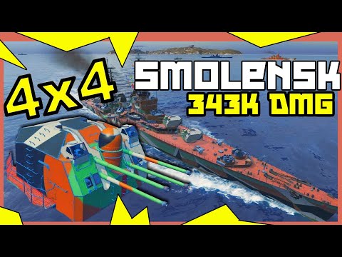Smolensk - 343k dmg - Kraken-High caliber and next :)