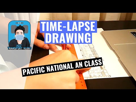 Adz' Transport Vlogs - Vlog 172:  Time-lapse Drawing - Pacific National (AN Class)