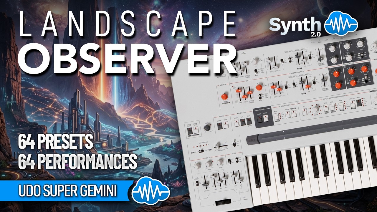 LFO189 - Landscape Observer - Udo Audio Super Gemini ( 128 presets ) - Video Preview 1