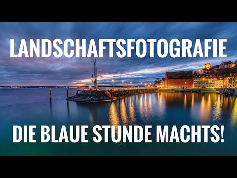 Landschaftsfotografie- Sonnenuntergang im Bundesbahn Hafen Meersburg.
