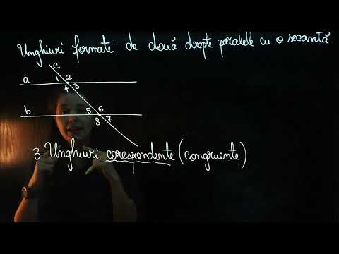 Unghiuri formate de doua drepte paralele cu o secanta