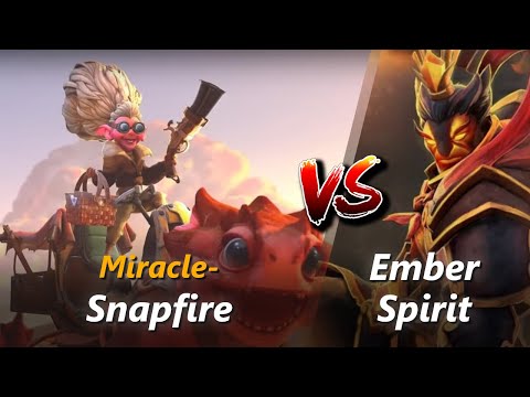 Miracle- mid Snapfire vs Ember Spirit | First 10 minutes