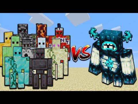 Warden vs Extra GOLEM Army / Minecraft Mob Battle 1.19